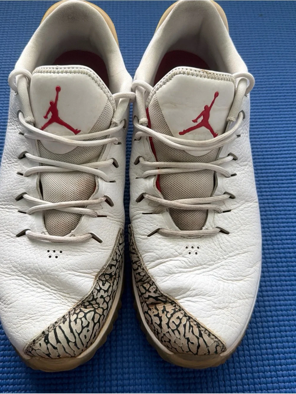 Size 10.5 Air Jordan ADG Golf Shoes, Men, White Cement, Spikeless. SIZE M 10.5